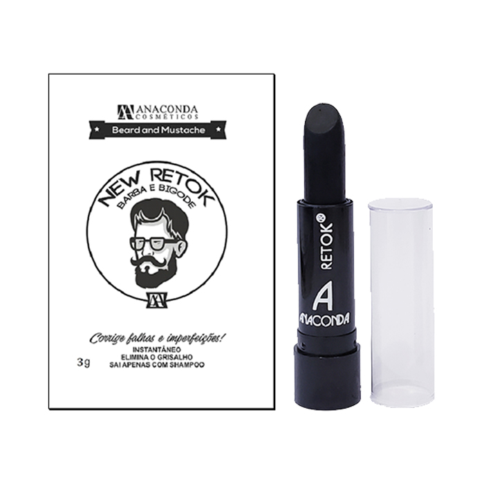 retok anaconda barba bigode 3gr preto un