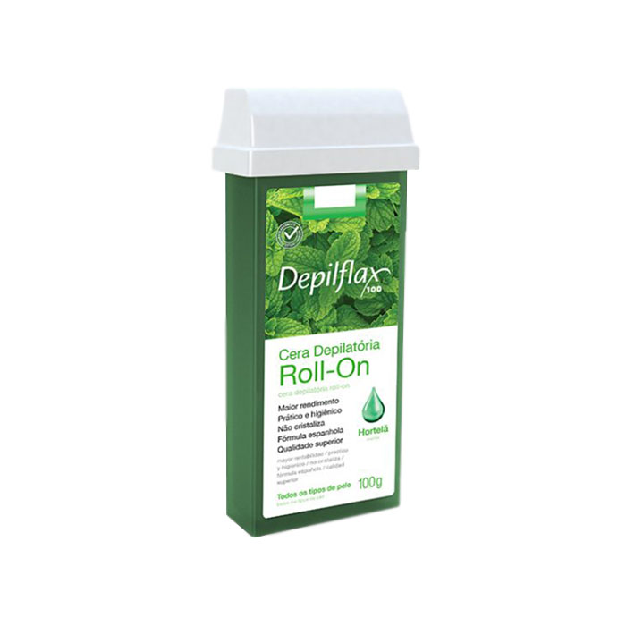 refil cera depilflax 100g hortela un