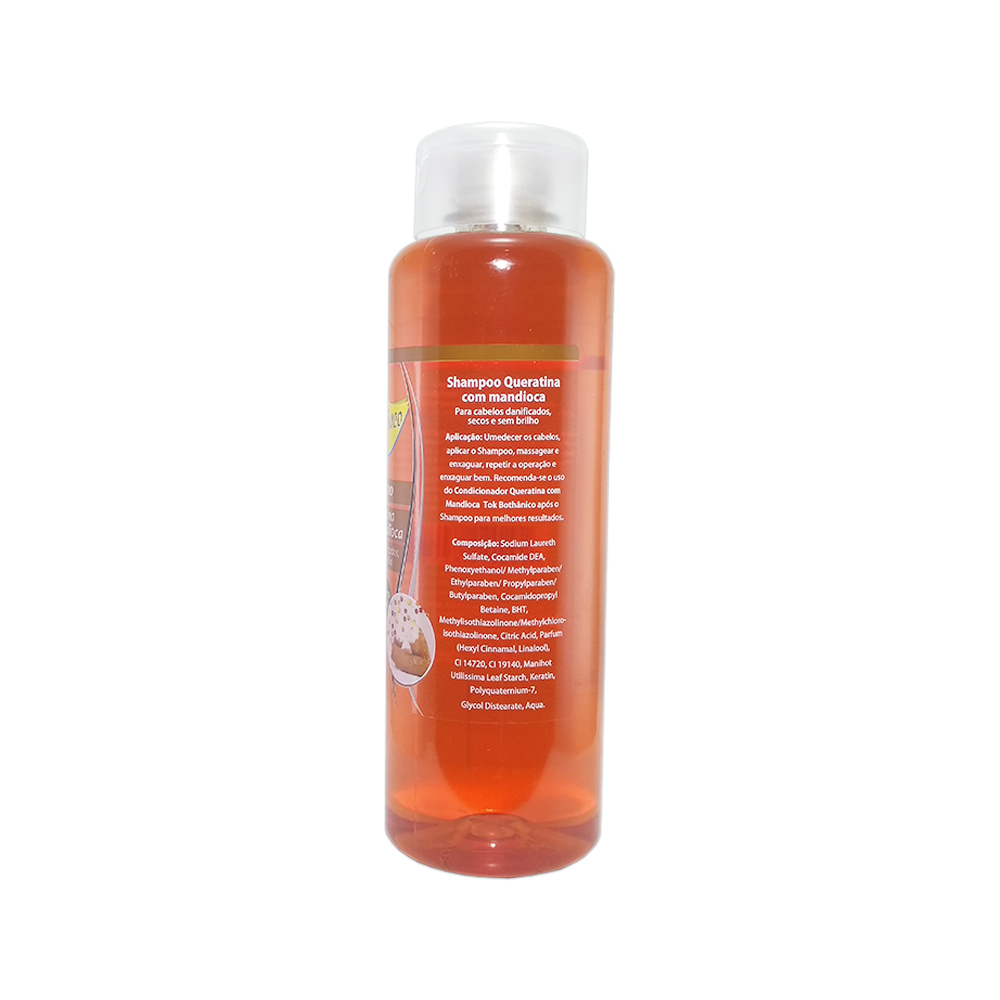shampoo queratina com mandioca tok bothânico sem sal - 500ml