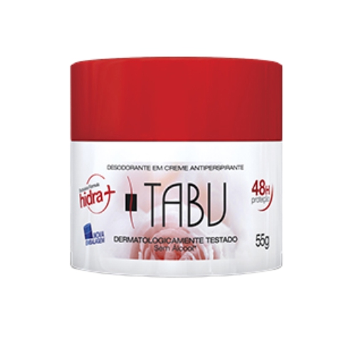 creme desodorante antitranspirante tabu tradicional - 55g