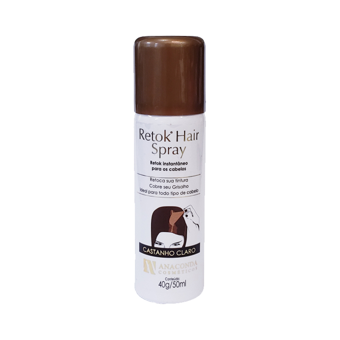 retok anaconda cabelo spray 40gr castanho claro un