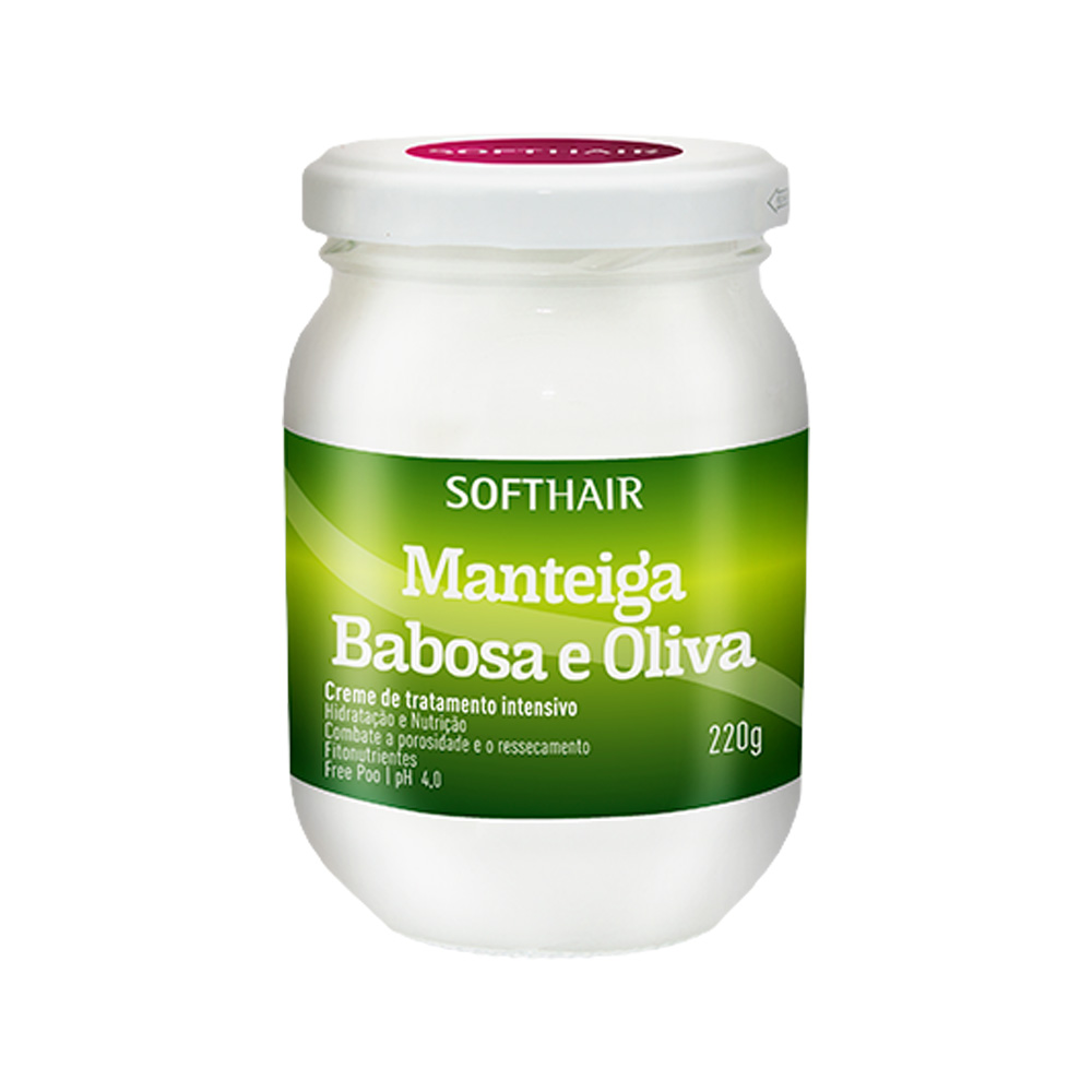 manteiga softhair babosa e oliva 220g un