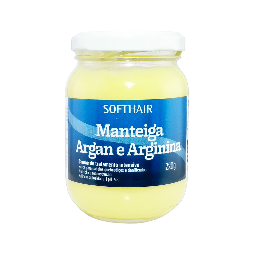 manteiga softhair argan e arginina 220g un