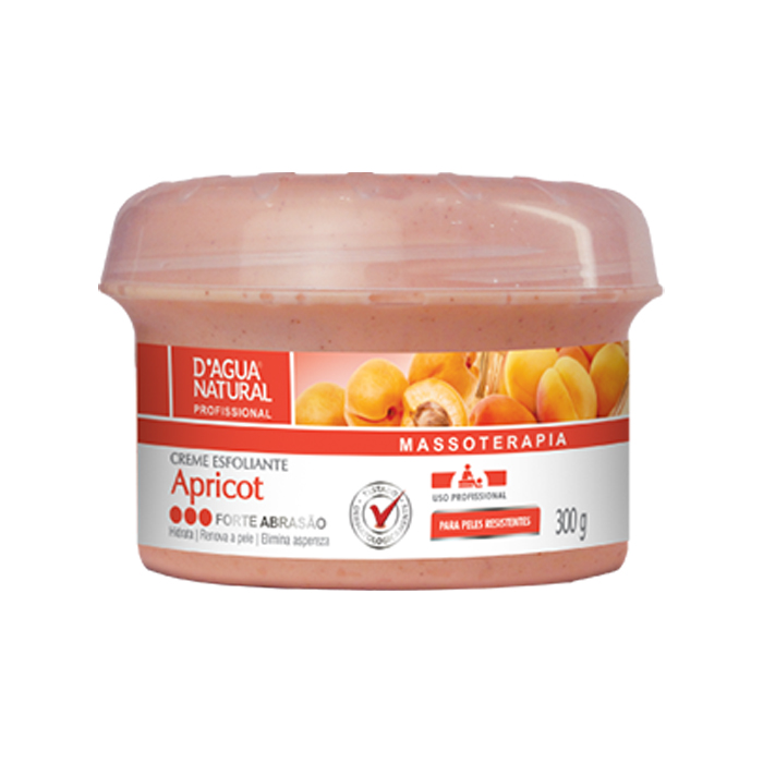 creme esfoliante dágua natural apricot forte 300g