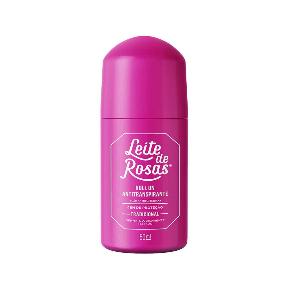 desod leite rosas roll on 48h tradicional 50ml