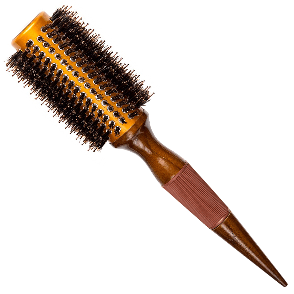 escova de cabelo escobel profissional javali dourada 34mm ref861d