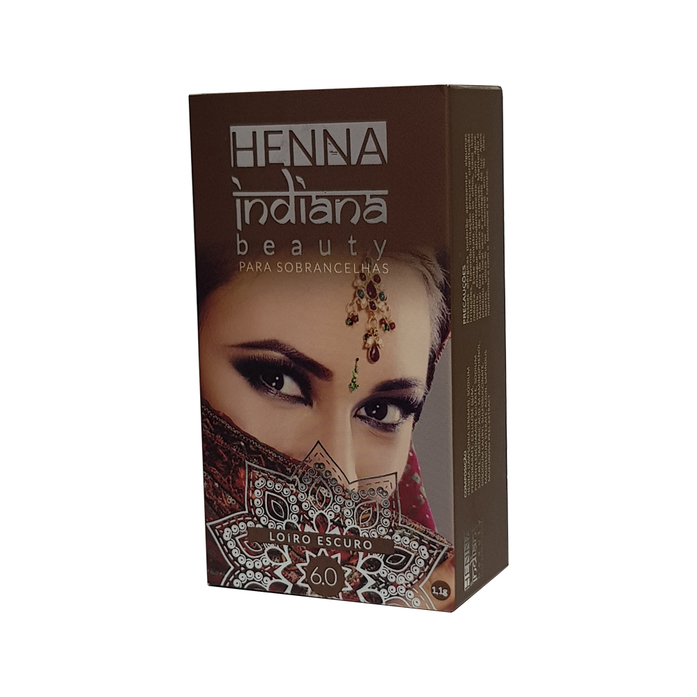 henna indiana beauty para sobrancelha loiro escuro 1.1g