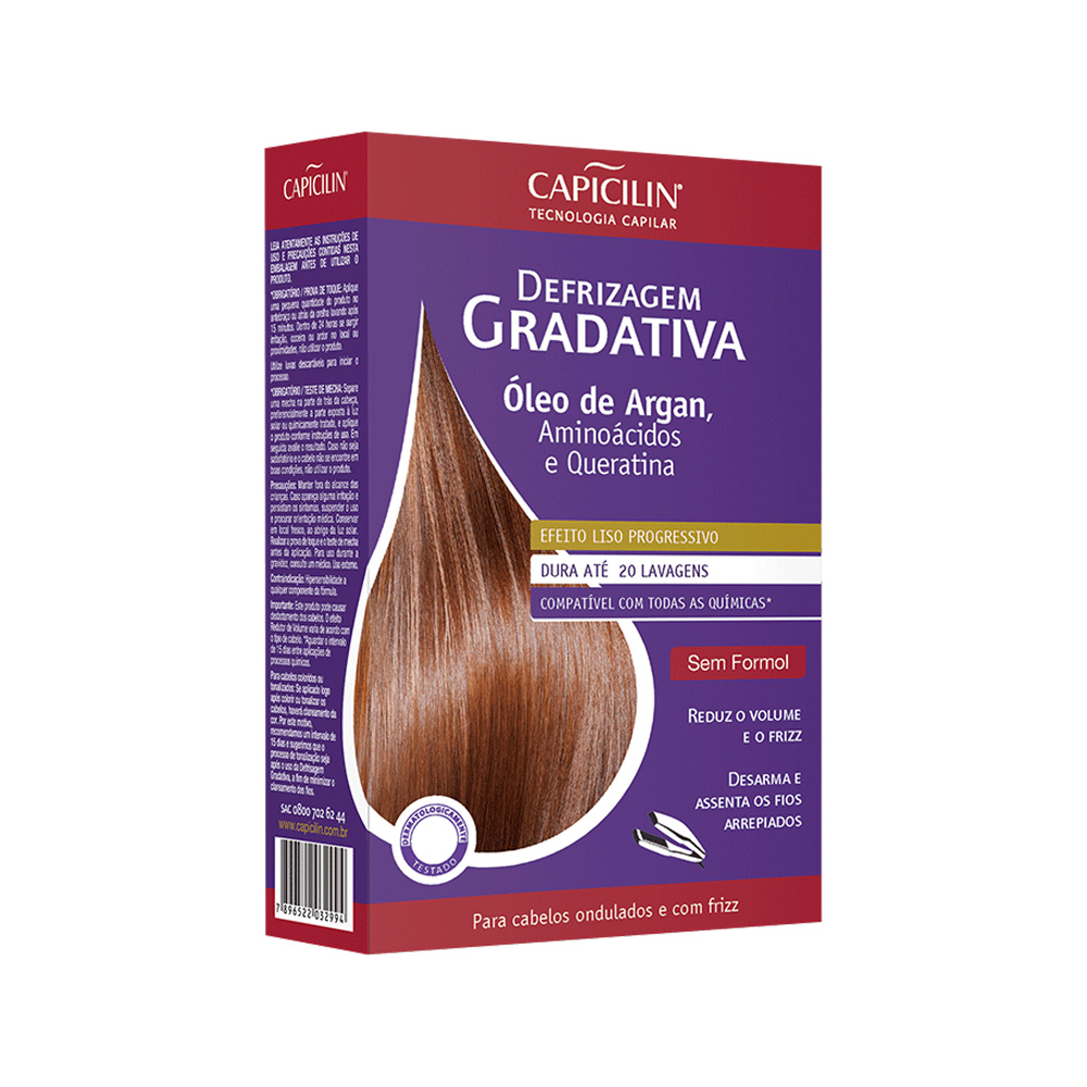 kit capicilin selagem termica nutritiva oleo de argan un