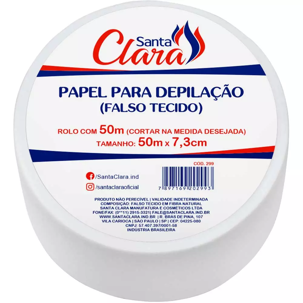 papel depil sta clara rolo 50m fals teci ref299